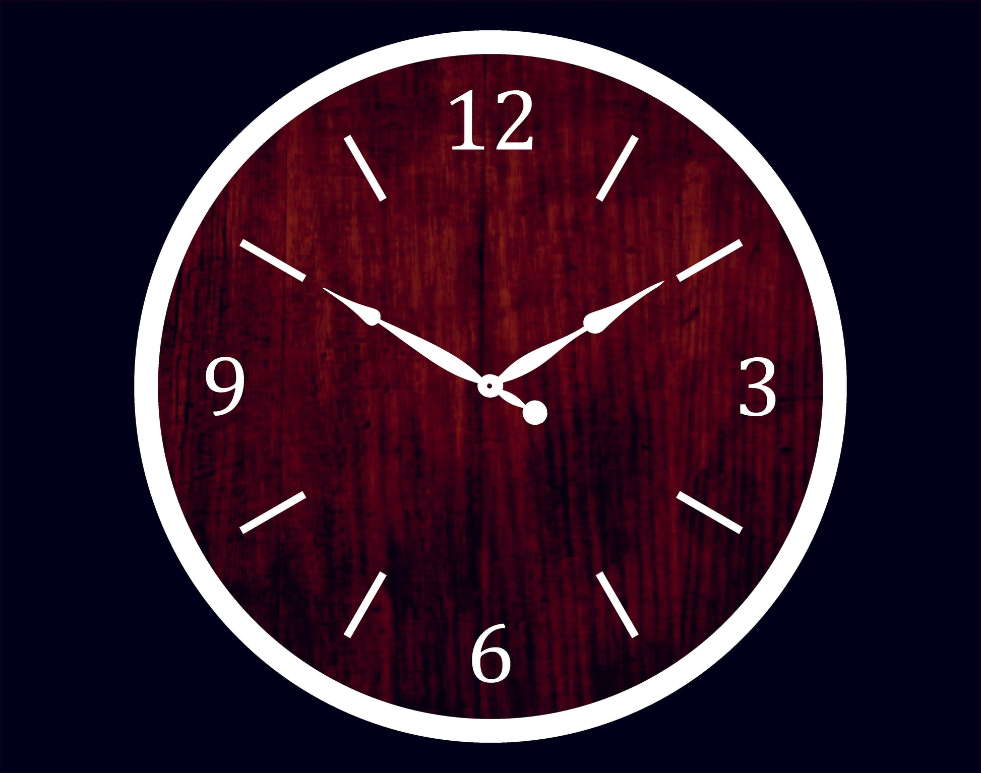 Simple circle Clock Wooden Mdf & Black Acrylic with Black Niddle