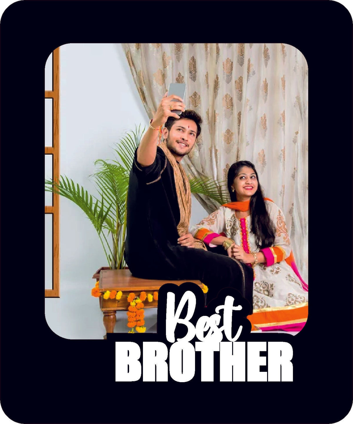 Best Brother (Black & White Acrylic)