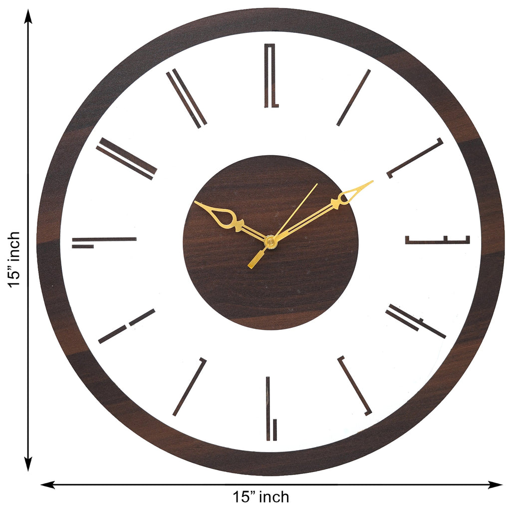 Wooden Acrylic Wall Clock Double Strip