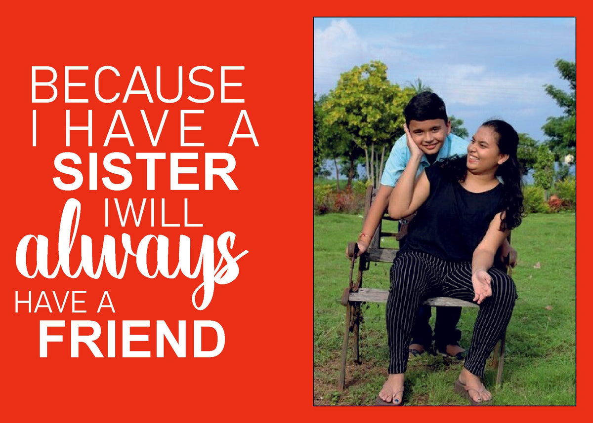 Sister cum Friend cute Photo frame ( Black & White Acrylic )