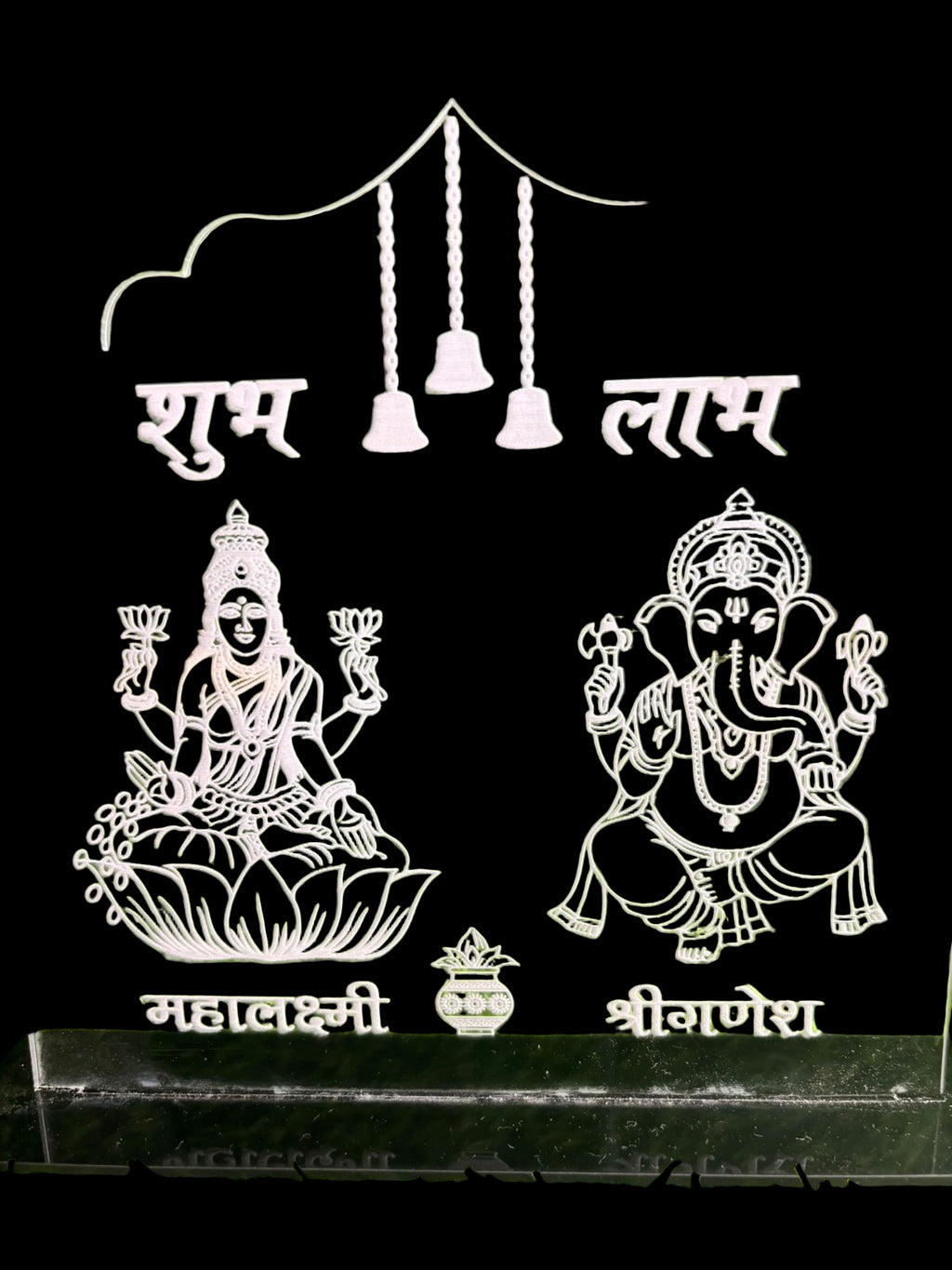 Decorative plaque with engraved figures 